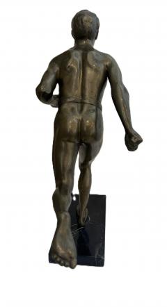 Art Deco bronze figure of a man wearing a loin cloth running - 4665556