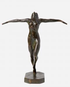 Art Deco bronze statuette of a dancer by Fernand Larapidie France circa 1930 - 4009869