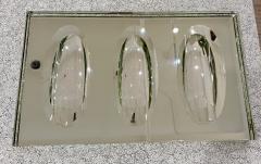 Art Deco cast glass mirrored center piece France 1930 s - 4449391