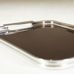 Art Deco chrome and black tray - 2525008