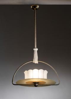 Art Deco glass disc pendant - 4466936