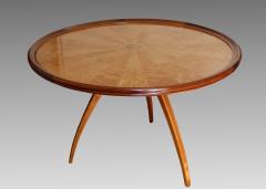 Art Deco pedestal table in sycamore France around 1950 - 1489925
