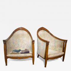 Art Deco period pair of bergeres in ready for upholstery  - 4413435