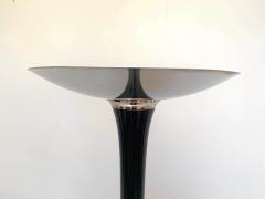 Art Deco style floor lamp Black Lacquer and Nickel - 1984697