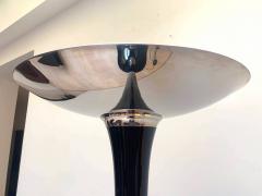 Art Deco style floor lamp Black Lacquer and Nickel - 1984699