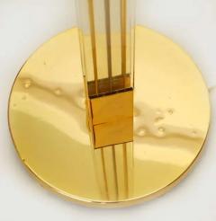 Art Deco style lucite and brass floor lamp - 3319245