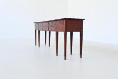 Art Deco style unique drawers wall console in mahogany The Netherlands 1960 - 3837957