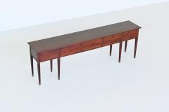 Art Deco style unique drawers wall console in mahogany The Netherlands 1960 - 3837959