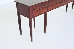 Art Deco style unique drawers wall console in mahogany The Netherlands 1960 - 3837964