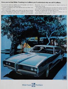 Art Fitzpatrick LeMans Pontiac Wide Track Advertising Artwork Photorealism Precusor - 4505099