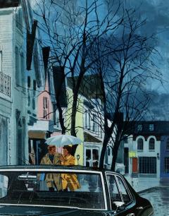 Art Fitzpatrick Love on a Rainy Afternoon Pontiac Bonneville Illustration Art - 4497242
