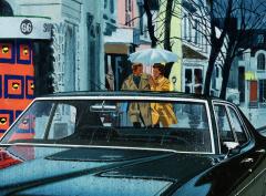 Art Fitzpatrick Love on a Rainy Afternoon Pontiac Bonneville Illustration Art - 4497244