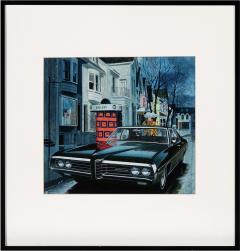 Art Fitzpatrick Love on a Rainy Afternoon Pontiac Bonneville Illustration Art - 4497245