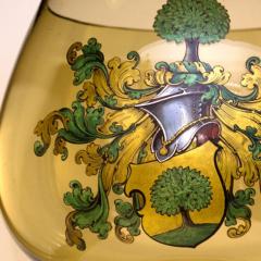 Art Glass Bohemian Punch Bowl with a Coat of Arms Late 19th Century - 139648