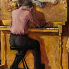 Art Moderne 5 Panel Bar Scene Painting 3 - 3184971