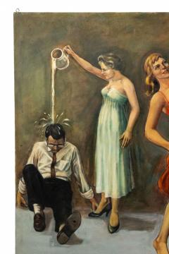 Art Moderne 5 Panel Bar Scene Painting 5 - 3184980