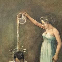 Art Moderne 5 Panel Bar Scene Painting 5 - 3184983