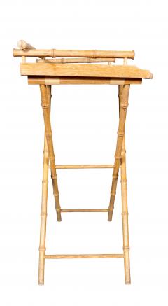 Art Moderne Cerused Oak Folding Tray Table - 4458770