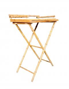 Art Moderne Cerused Oak Folding Tray Table - 4458774