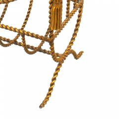 Art Moderne Gilt Rope Magazine Rack - 4197464