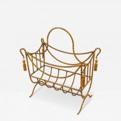 Art Moderne Gilt Rope Magazine Rack - 4522931
