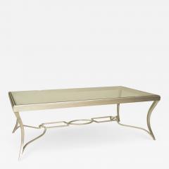 Art Moderne Style Bronze and Glass Coffee Table - 1384390