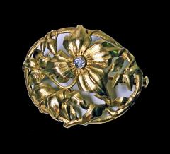 Art Nouveau 18K Diamond Brooch C 1900 - 1241420