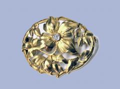 Art Nouveau 18K Diamond Brooch C 1900 - 1241421