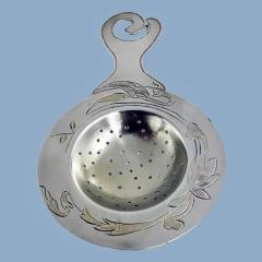 Art Nouveau Aesthetic Sterling Tea Strainer C 1890 - 2097021