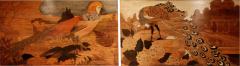 Art Nouveau Art Deco Pair Of Large Impressive Wood Carved paintings - 3652203