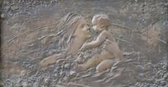 Art Nouveau Bas Relief Sculpture in Bronze - 2221805