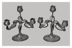 Art Nouveau Candelabra Candlesticks Orivit Germany C 1900 - 331143