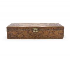 Art Nouveau Carved Wooden Box - 4195729