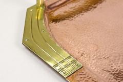 Art Nouveau Copper Tray With Gilt Brass Handles Austria circa 1900 - 3404314