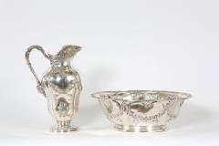 Art Nouveau French Tetard Sterling Wash Basin Jug - 1333407