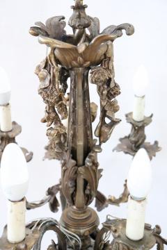 Art Nouveau Italian Bronze Antique Chandelier - 2230997