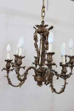 Art Nouveau Italian Bronze Antique Chandelier - 2230999