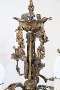 Art Nouveau Italian Bronze Antique Chandelier - 2231000