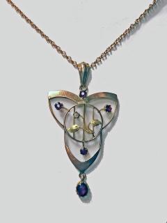 Art Nouveau Jugendstil Gold Pendant C 1900  - 1578200