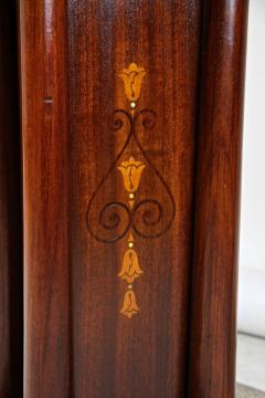 Art Nouveau Mahogany Gaming Table with Hammered Brass Base Austria circa 1910 - 3526374