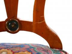 Art Nouveau Mahogany Wood Frame Shield Back Dining Chairs Set Six - 3050820