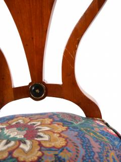 Art Nouveau Mahogany Wood Frame Shield Back Dining Chairs Set Six - 3050855