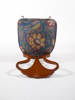 Art Nouveau Mahogany Wood Frame Shield Back Dining Chairs Set Six - 3050859