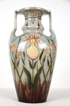 Art Nouveau Majolica Vase by Gerbing Stephan Bohemia circa 1910 - 3399066