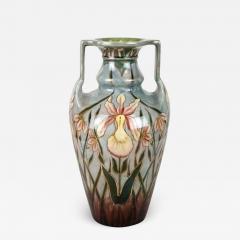 Art Nouveau Majolica Vase by Gerbing Stephan Bohemia circa 1910 - 3401925