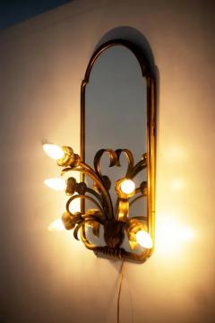 Art Nouveau Mirrored Glass Wall Light from Restaurant in Paris - 3658223