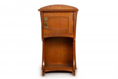 Art Nouveau Oak Armoire Wardrobe and Nightstand by Gustave Serrurier Bovy - 4502171