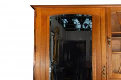 Art Nouveau Oak Armoire Wardrobe and Nightstand by Gustave Serrurier Bovy - 4502176