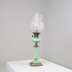 Art Nouveau Oil Lamp in Brass Green Matador Brenner Early 20th Century - 4810838