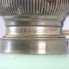 Art Nouveau Oil Lamp in Brass Green Matador Brenner Early 20th Century - 4810840